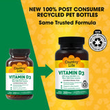 Country Life Vitamin D3 High Potency 200 Softgels back view