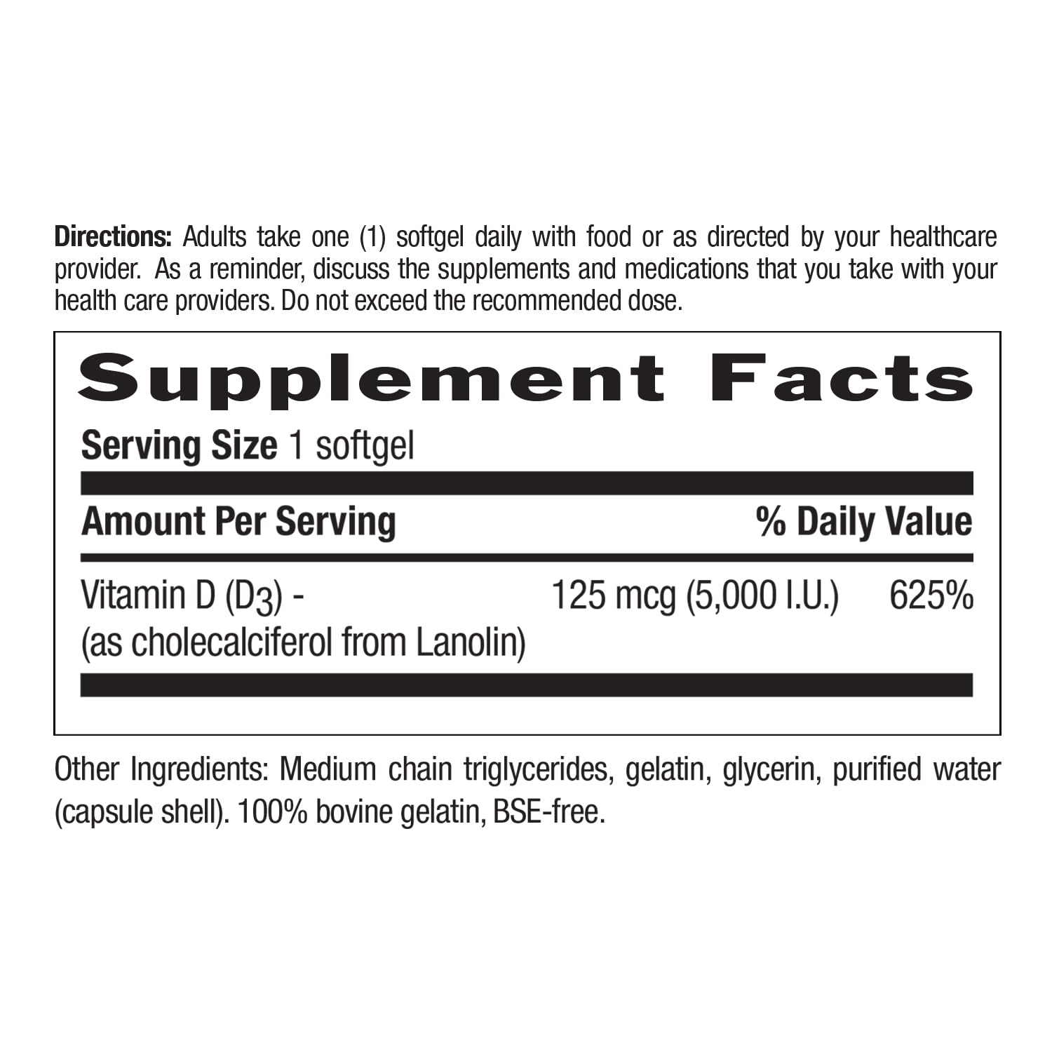 Country Life Vitamin D3 Softgels on a wooden table