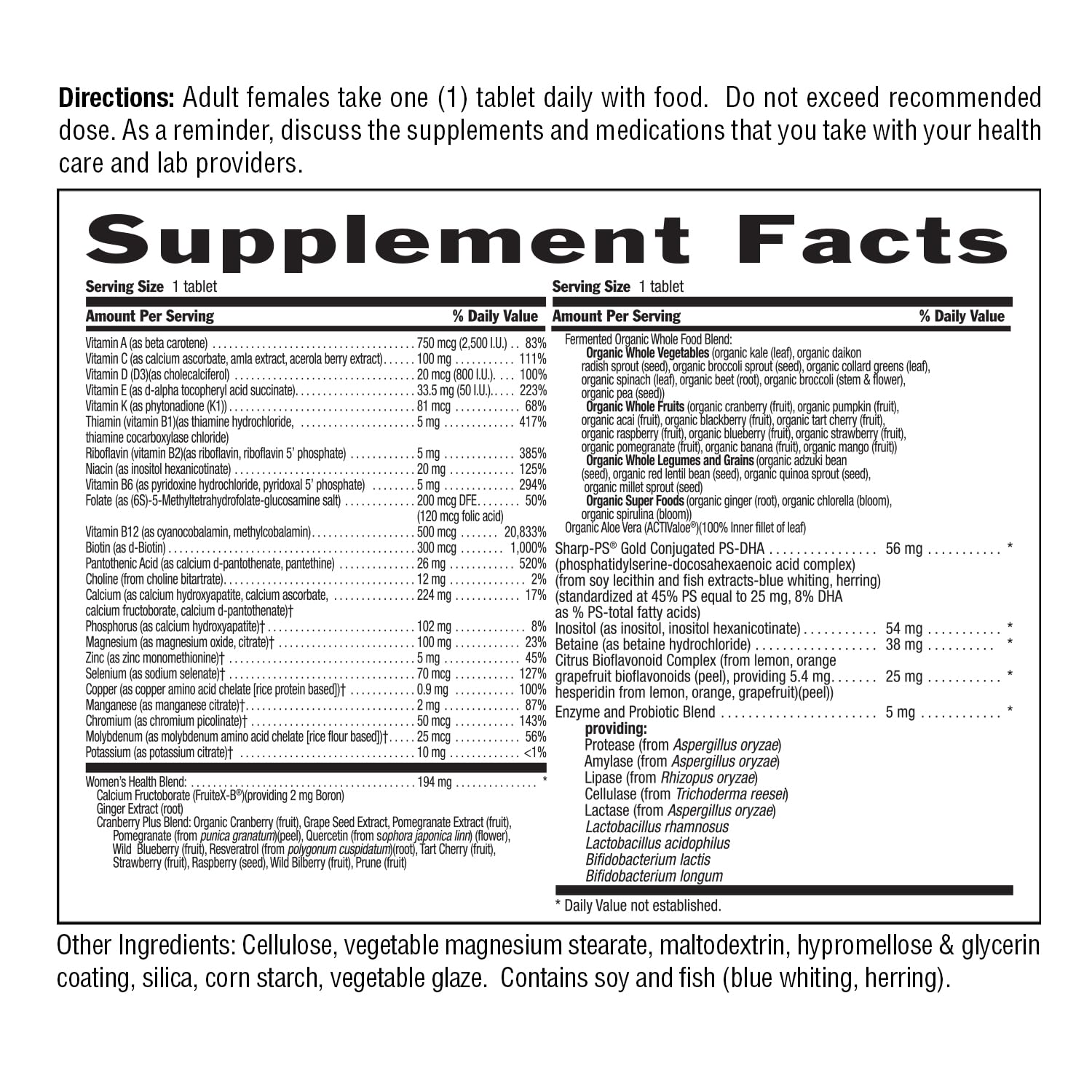 Country Life Women's Multivitamin 50+ lifestyle scene with healthy foods