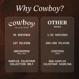 COWBOY COLOSTRUM Bovine Colostrum Powder 59g mixed in a smoothie