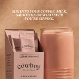 COWBOY COLOSTRUM Colostrum Powder mixed in a smoothie