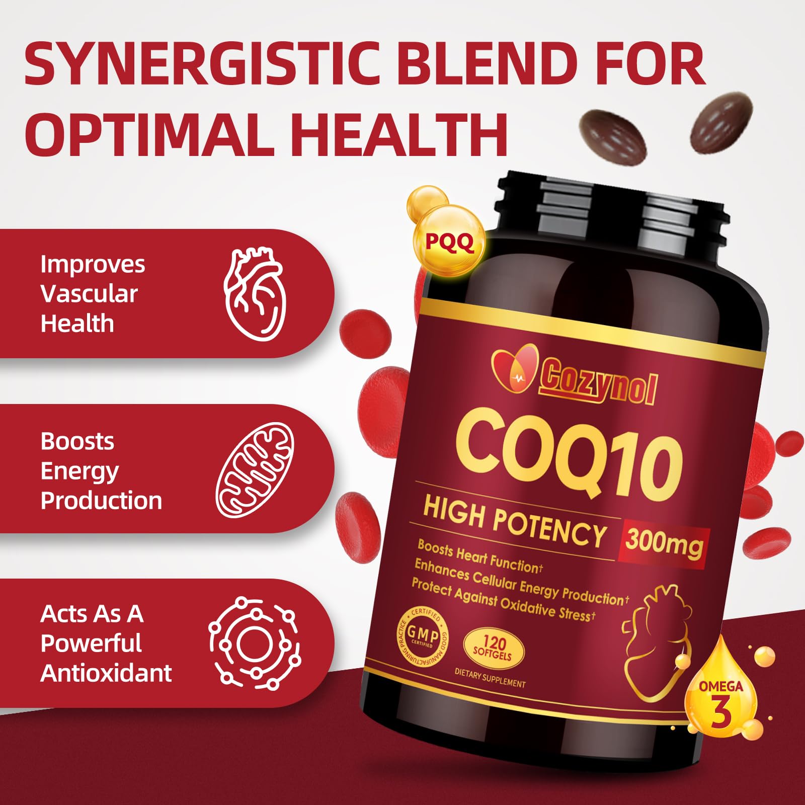 Cozynol CoQ10 Supplement nutritional information label