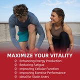 Cozynol CoQ10 Supplement softgels in a hand