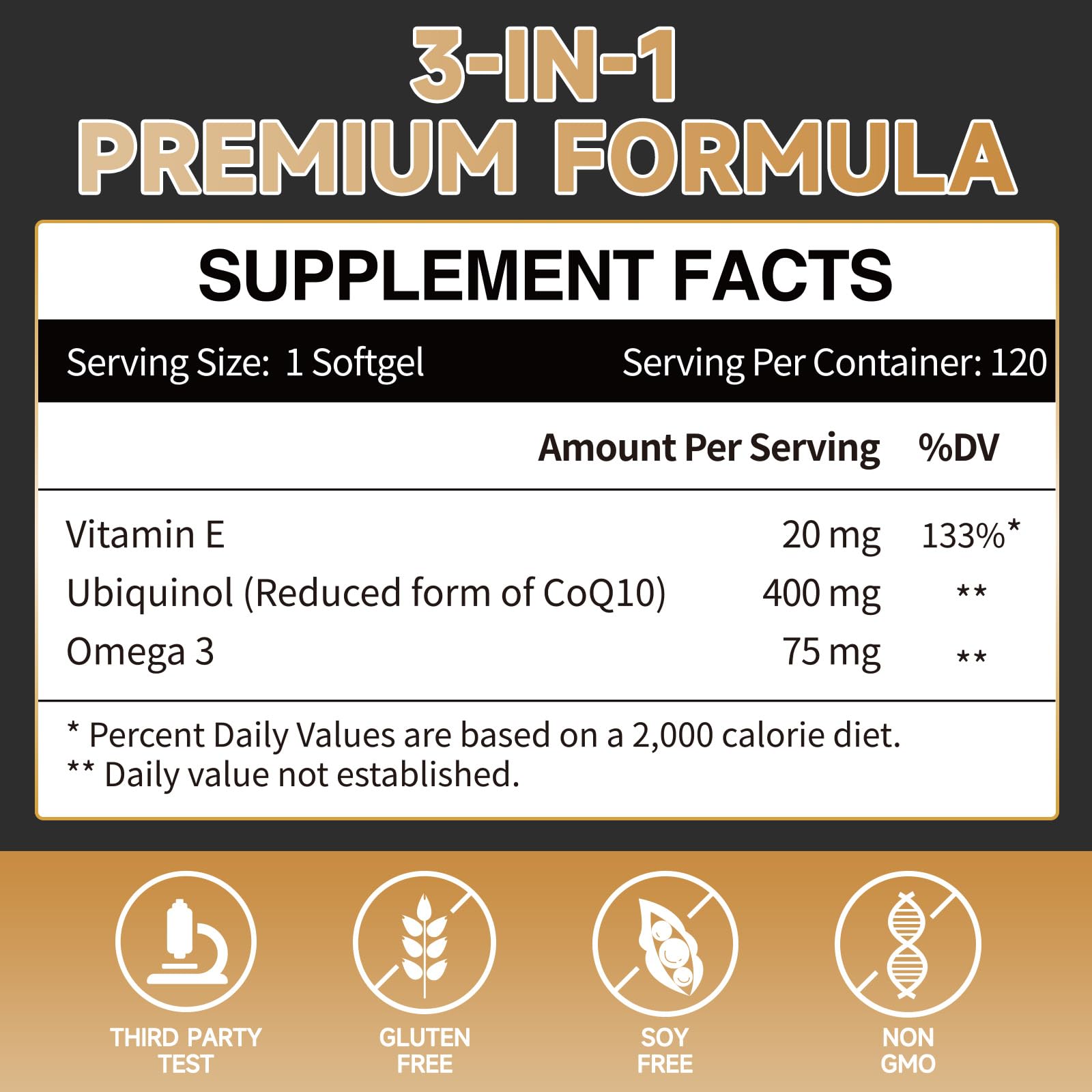 Cozynol Ubiquinol CoQ10 400mg Softgels packaging