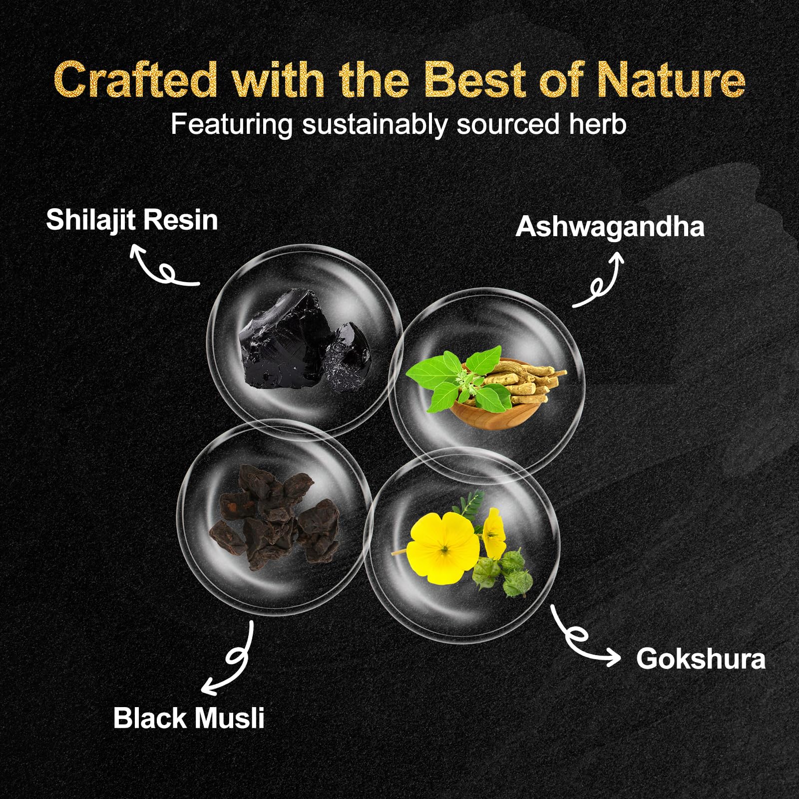 Craftmetal Himalayan Gold Shilajit Gummies bottle with 60 count
