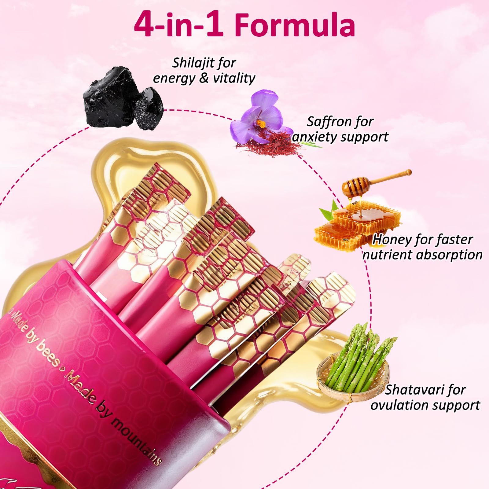 Craftmetal Shilajit Honey Sticks in a lifestyle setting