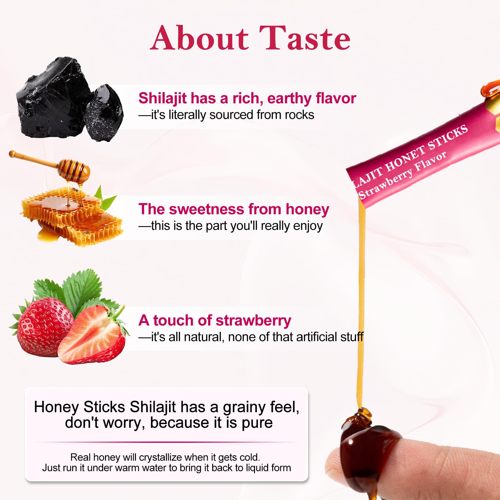 Craftmetal Shilajit Honey Sticks on a wooden table