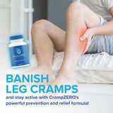 CrampZero Magnesium Supplement shown with a glass of water