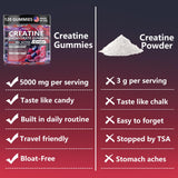 Crasye Creatine Gummies bottle back view with ingredient list