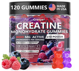 Crasye Creatine Gummies bottle front view with 120 gummies