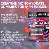Crasye Creatine Gummies packaging details on a table