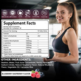 Crasye Creatine Gummies raspberry and blueberry flavour close-up