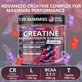 Crasye Creatine Gummies showing serving size of three gummies