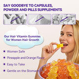 Crasye Hair Growth Gummies on a wooden table