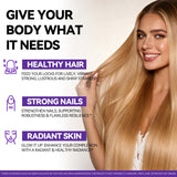 Crasye Hair Skin Nails Gummies side view packaging details