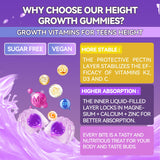 Crasye Height Growth Gummies displayed with fresh blueberries