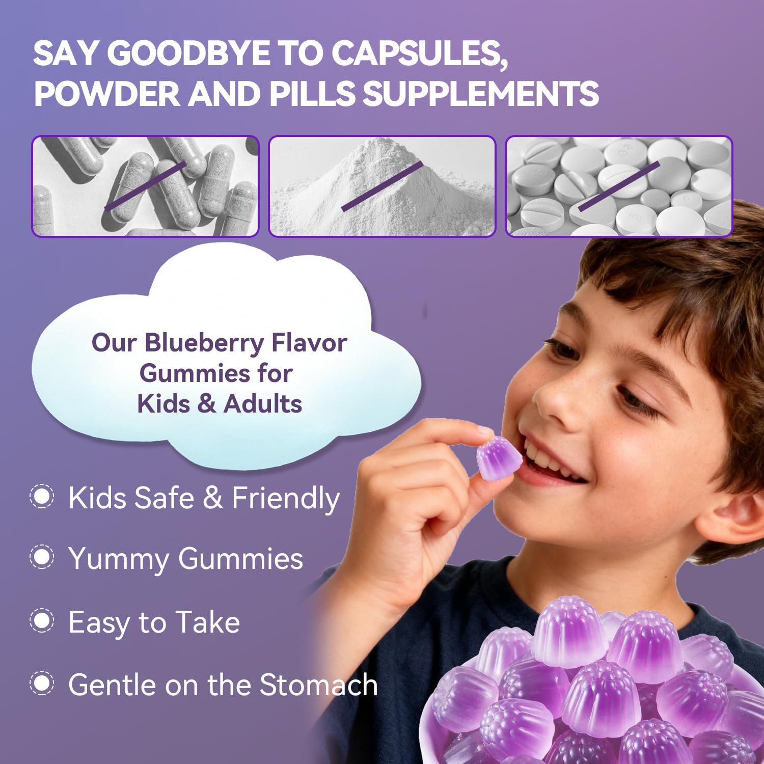 Crasye Height Growth Gummies in a bowl for serving