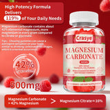 Crasye Magnesium Carbonate Gummies on a wooden table