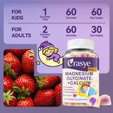 Crasye Magnesium Glycinate + Calcium Gummies in a glass bowl