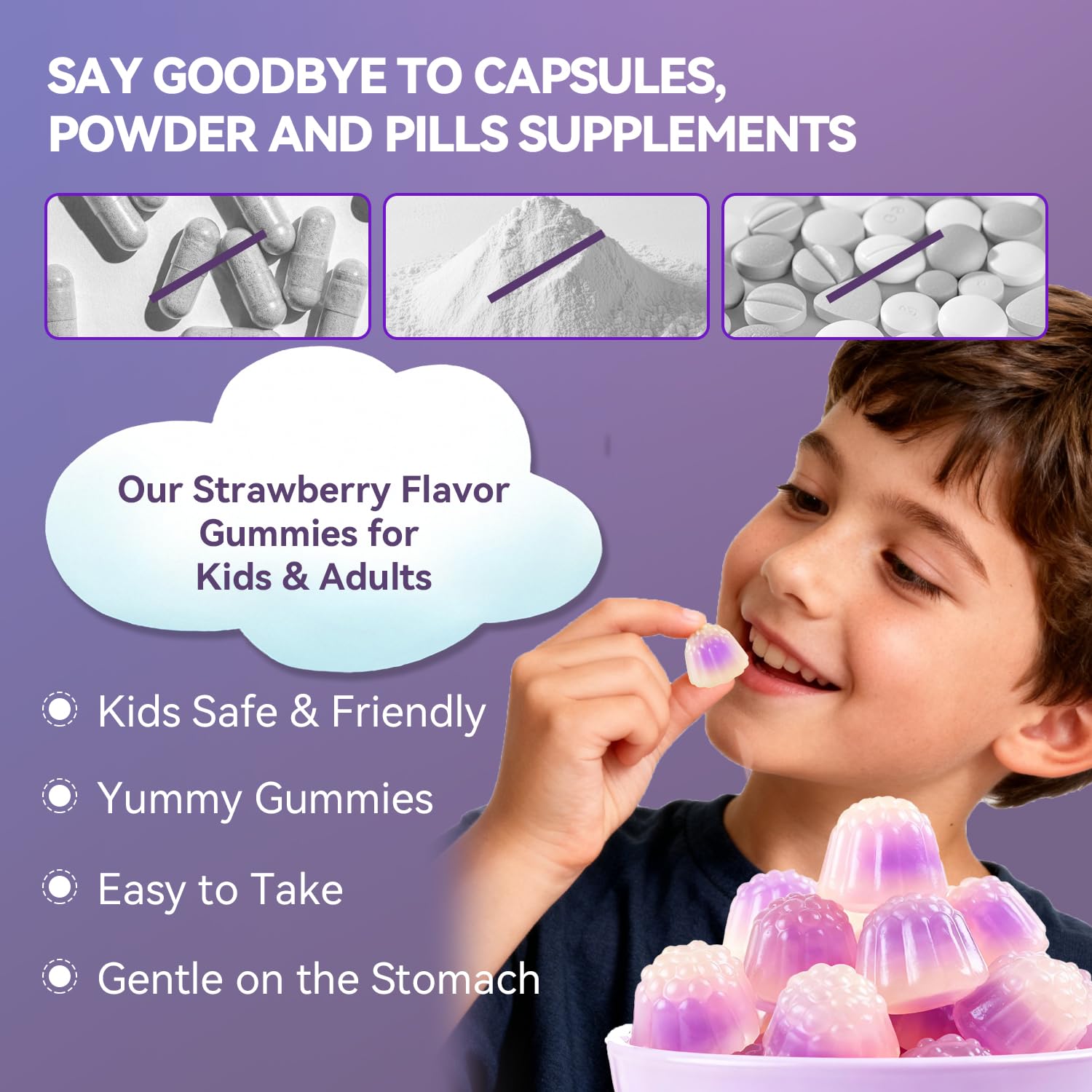 Crasye Magnesium Glycinate + Calcium Gummies showing texture