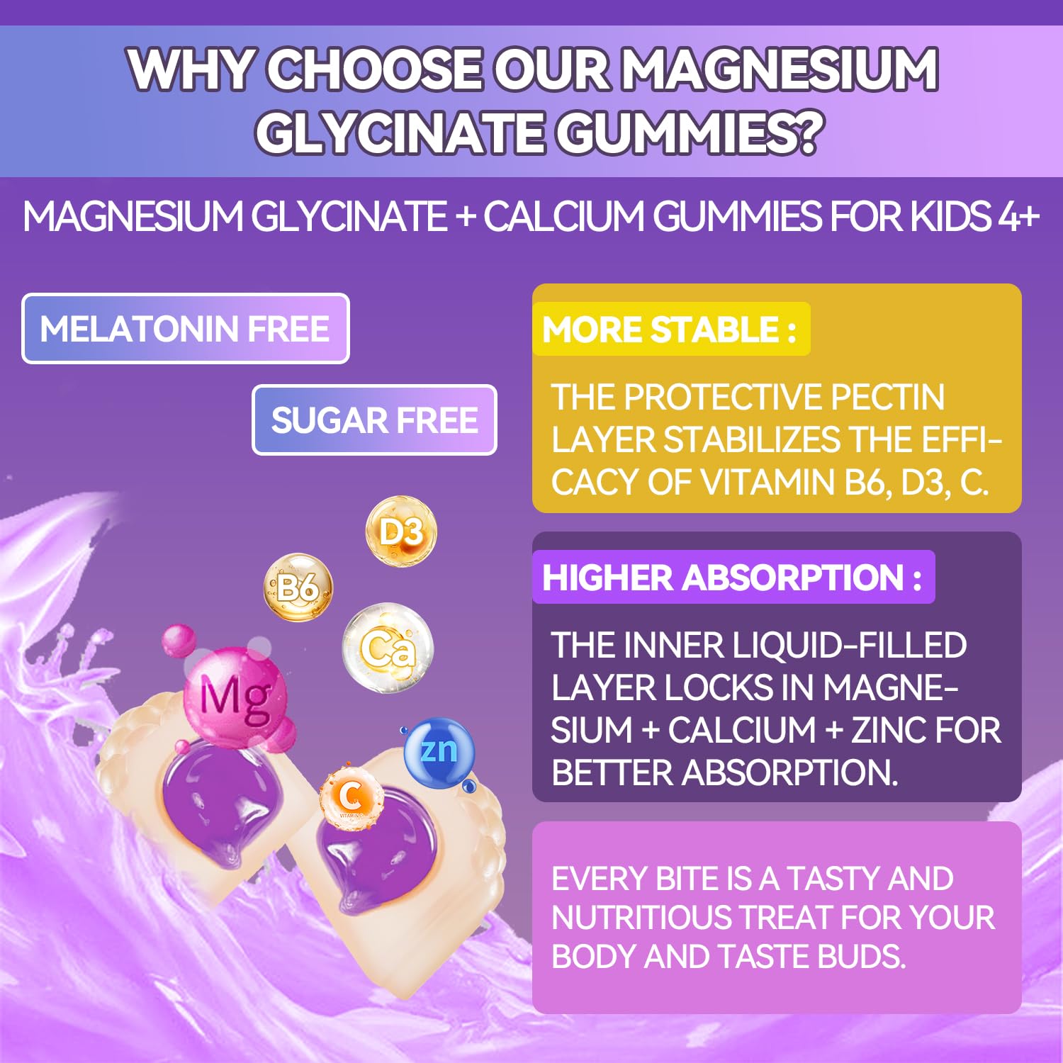 Crasye Magnesium Glycinate + Calcium Gummies with fresh strawberries