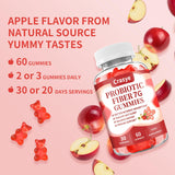 Crasye Prebiotic Fiber Gummies back view with nutritional information