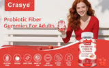 Crasye Prebiotic Fiber Gummies displayed with other supplements