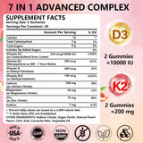 Crasye Vitamin D3 + K2 Gummies side view showing ingredients