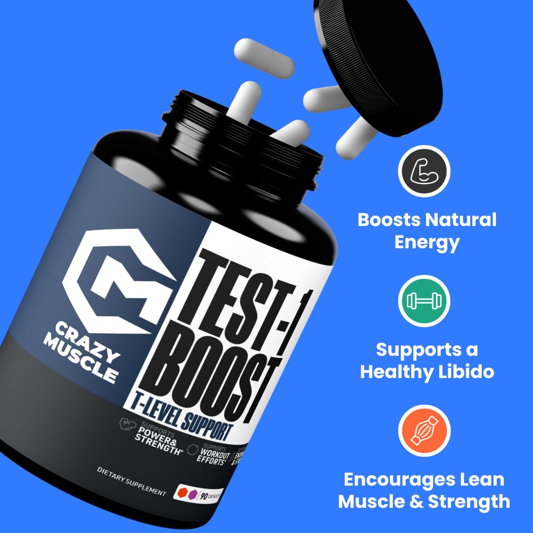 Crazy Muscle BCAA Capsules bottle side view