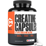 Crazy Muscle Creatine Monohydrate 180 capsules front view