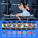 Crazy Muscle Creatine Monohydrate 3X Blend Tablets on gym equipment