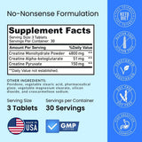 Crazy Muscle Creatine Monohydrate 3X Blend Tablets with measuring scoop