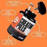 Crazy Muscle Threeatine Creatine Tablets side view
