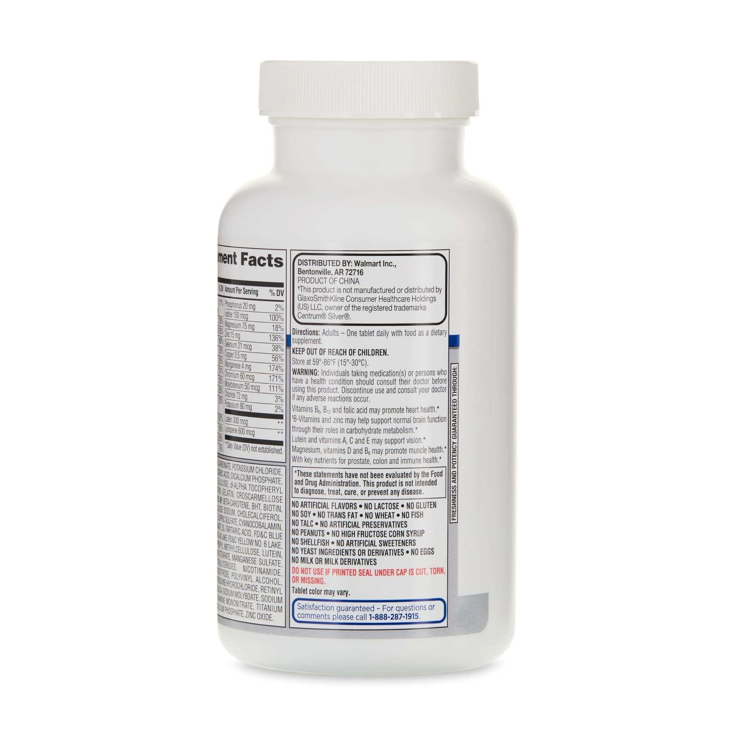 Create and Bundle Complete Multivitamin 50 Plus 90 Tablets side view