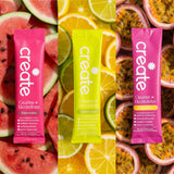 Create Creatine Monohydrate 5g stick pack on gym bench
