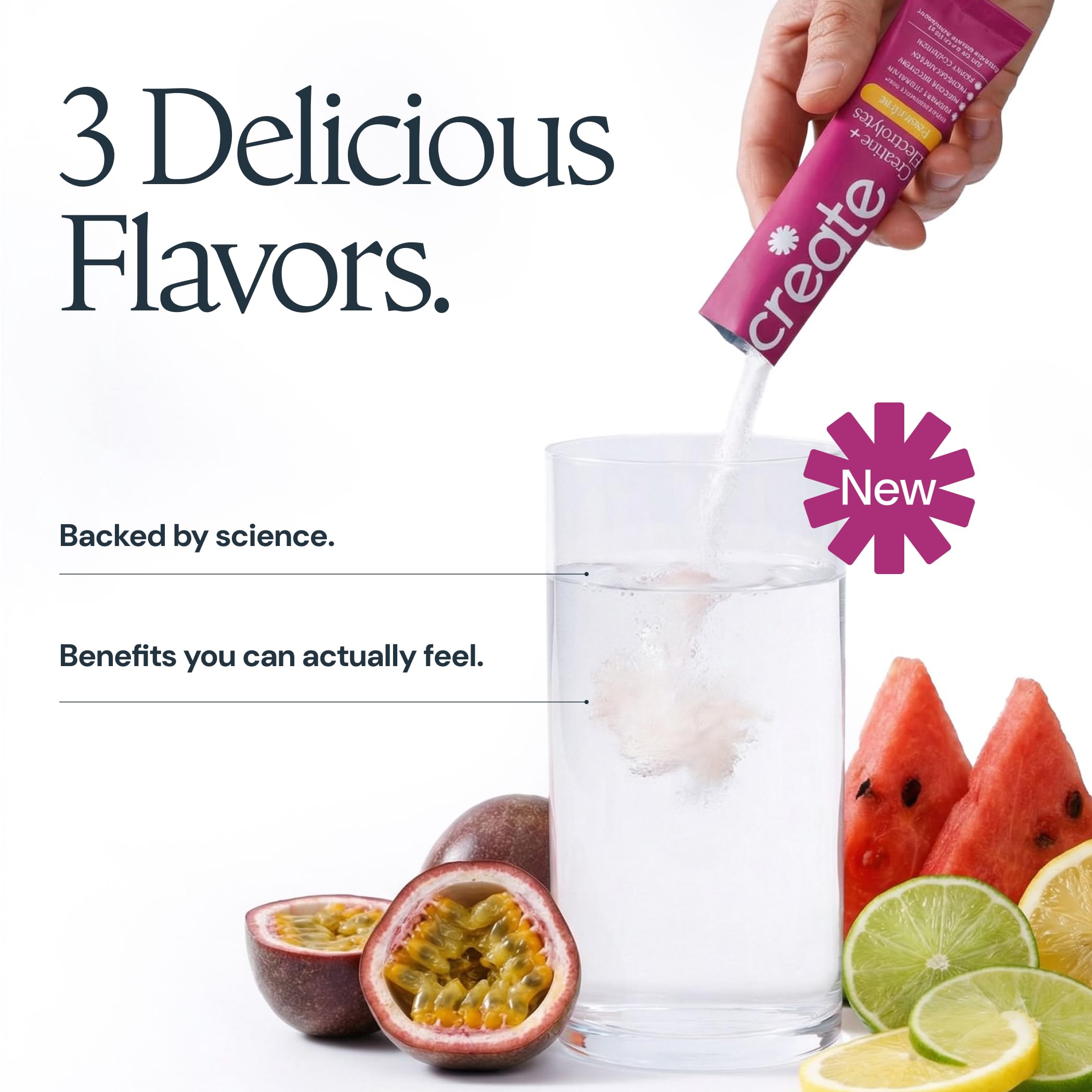Create Creatine Monohydrate 5g stick pack with shaker bottle