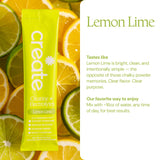 Create Creatine Monohydrate + Electrolyte Complex stick pack back view
