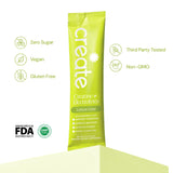 Create Creatine Monohydrate + Electrolyte Complex stick pack in gym bag