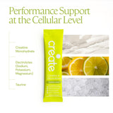 Create Creatine Monohydrate + Electrolyte Complex stick pack with lemon-lime