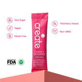 Create Creatine Monohydrate Electrolyte Drink Mix stick pack opened