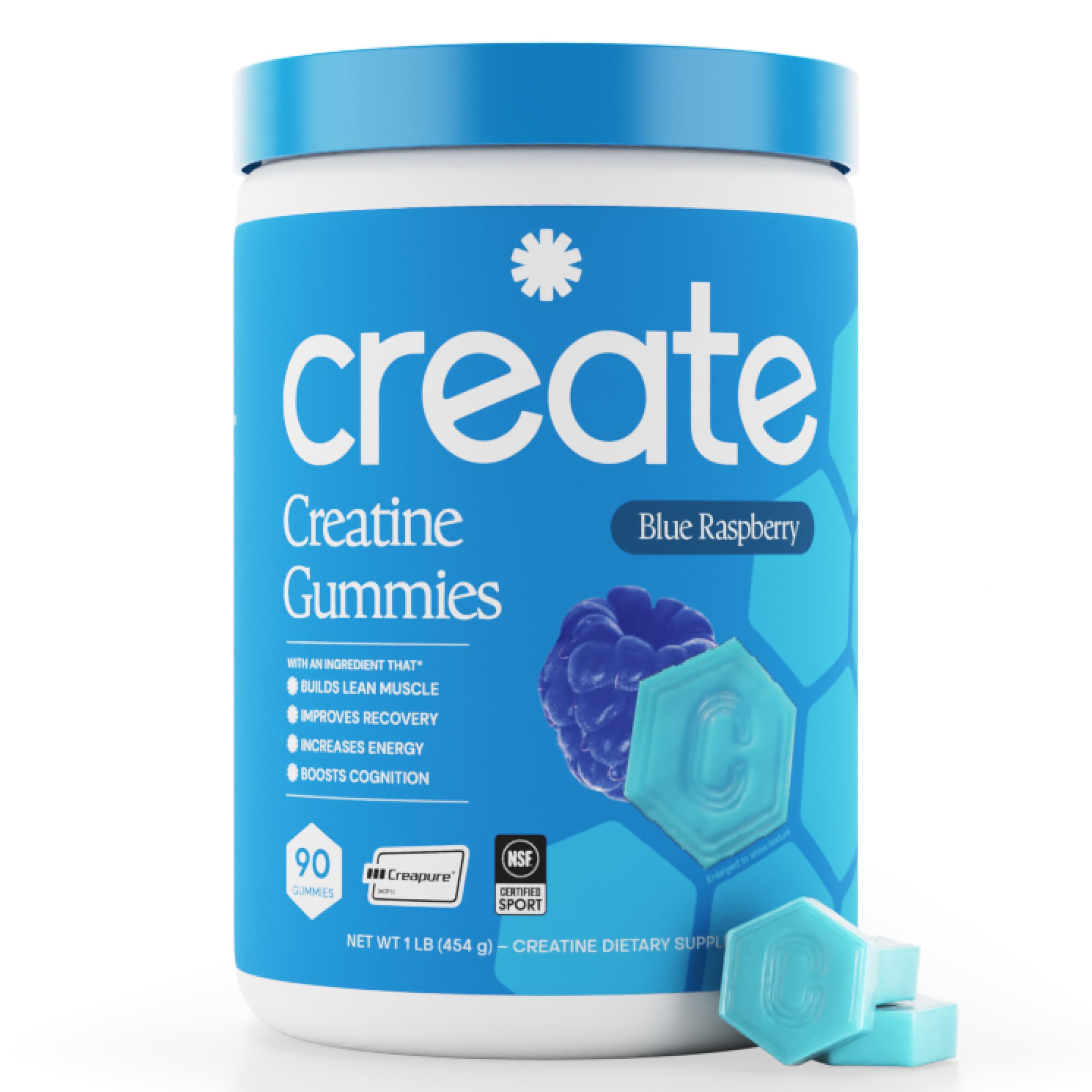 Create Vegan Creatine Gummies front view packaging