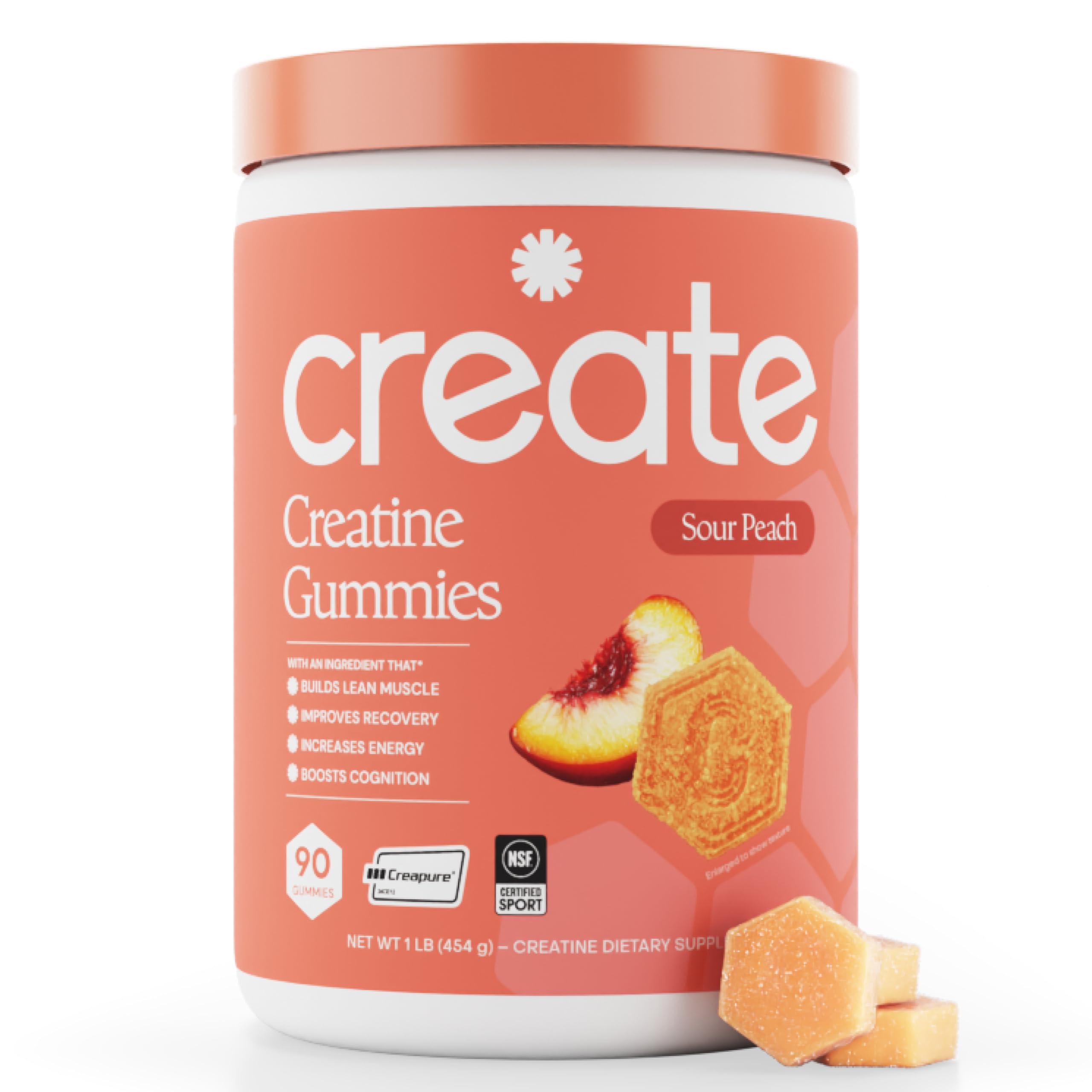Create Vegan Creatine Gummies front view packaging