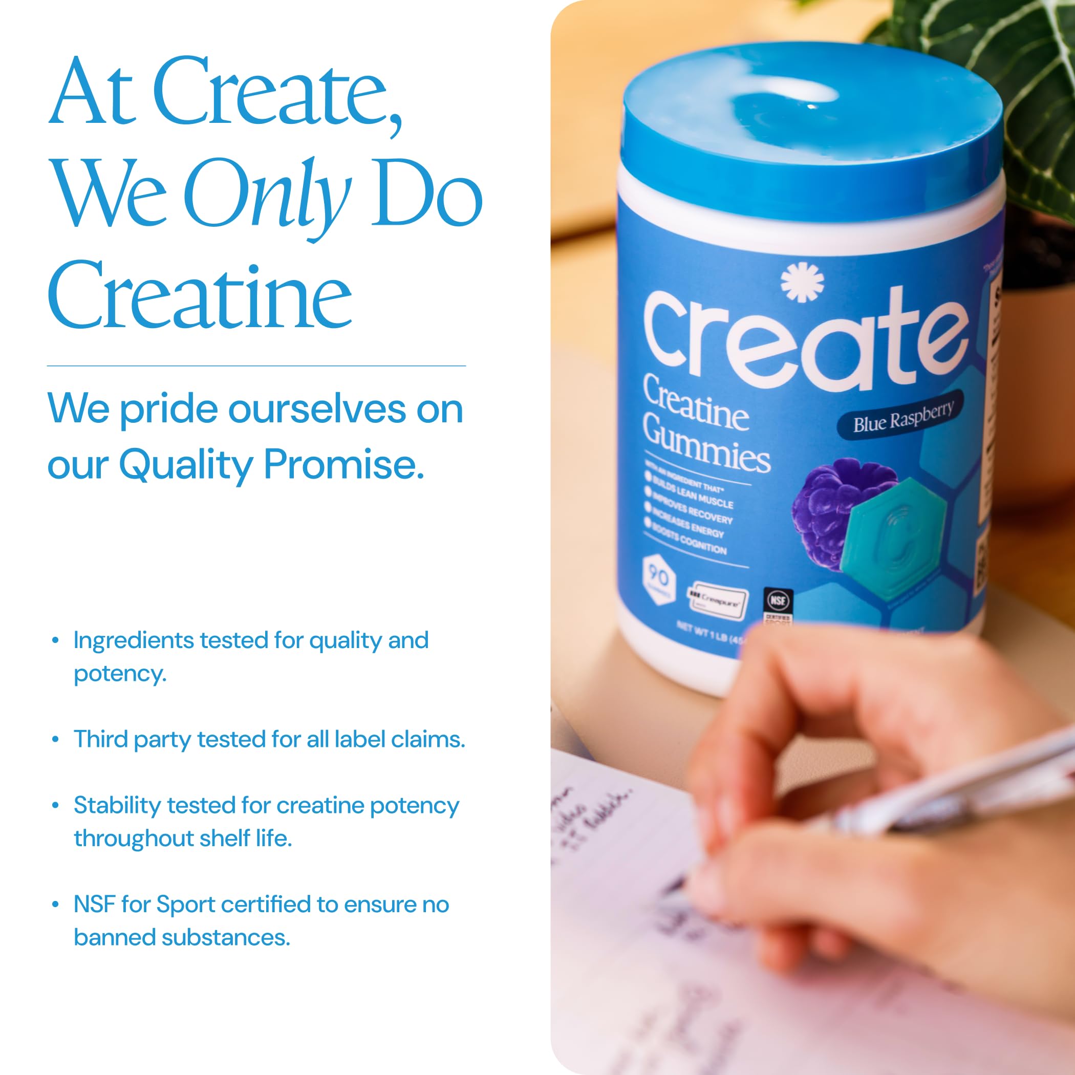 Create Vegan Creatine Gummies nutritional information