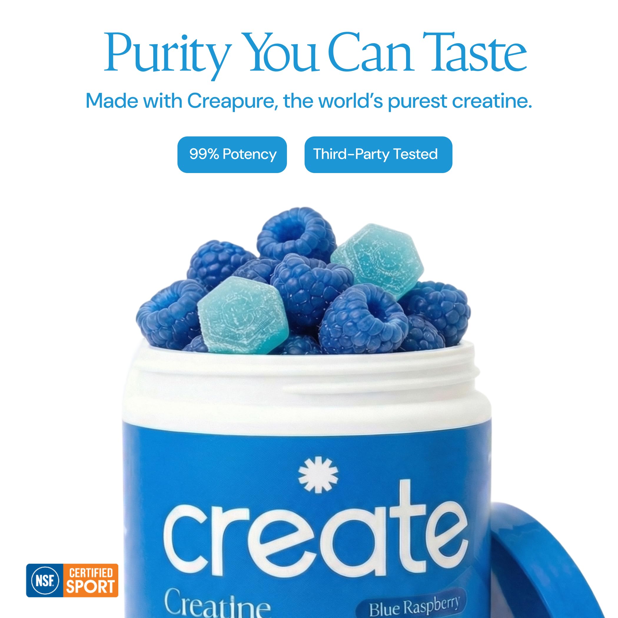 Create Vegan Creatine Gummies open packaging
