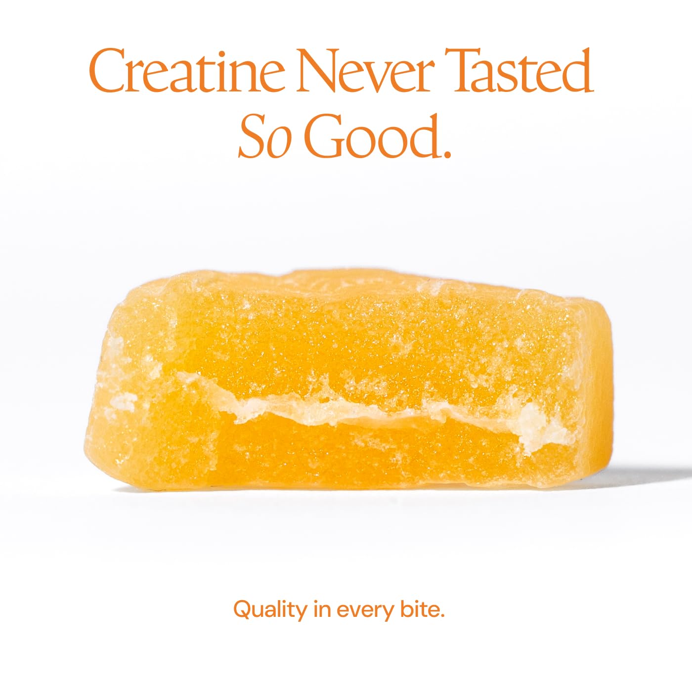 Create Vegan Creatine Gummies orange flavour close-up