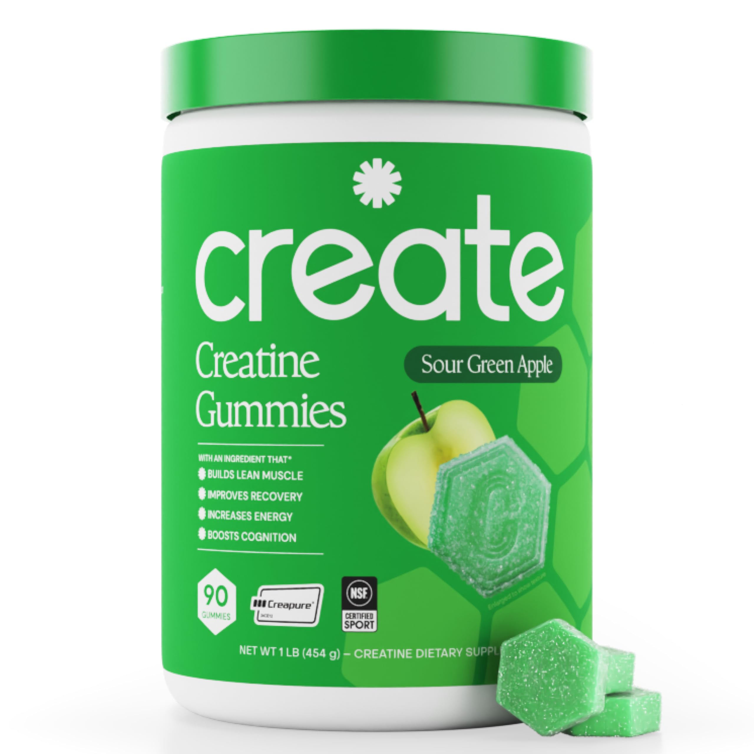 Create Vegan Creatine Gummies packaging front view
