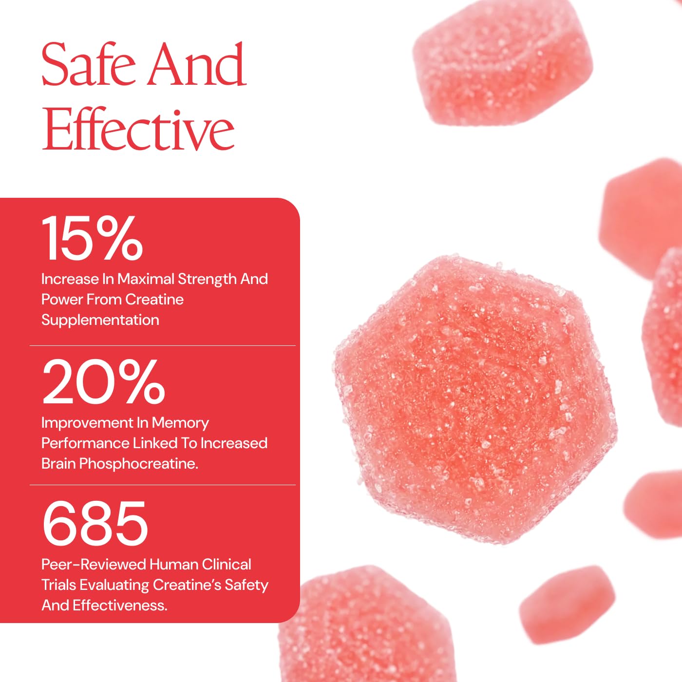 Create Vegan Creatine Gummies showing gummy texture