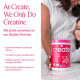 Create Vegan Creatine Gummies showing the back of the packaging