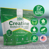 Creatine Monohydrate powder with scoop included