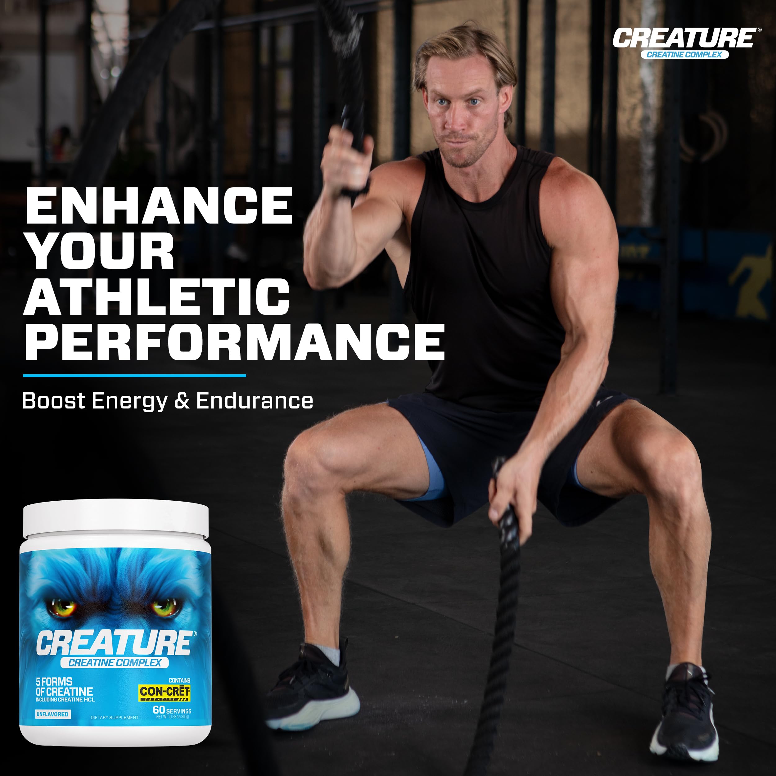 CREATURE Creatine Complex 680g showing texture of the powder
